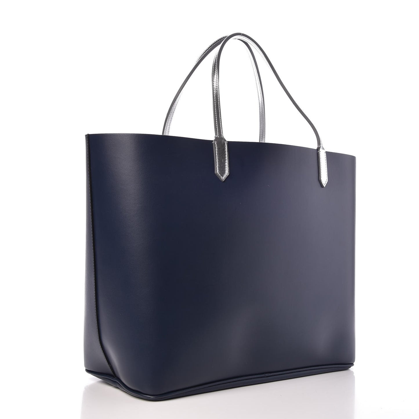 Calfskin Large Antigona Tote Night Blue Silver
