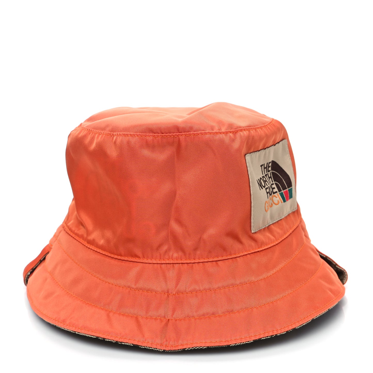 X NORTH FACE Canvas GG Monogram Reversible Hat S Beige Deep Orange