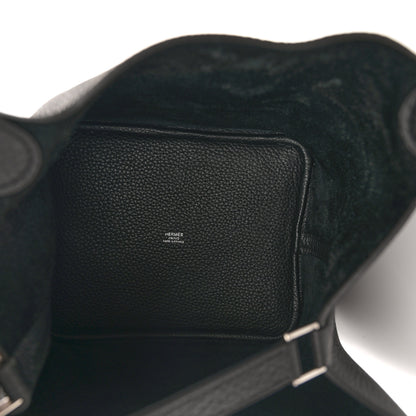 Hermes Taurillon Clemence Picotin Lock 22 MM Black 5 of 12