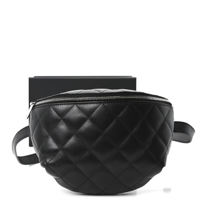 Chanel Calfskin Quilted Uniform Waist Belt Bag Black 10 of 10