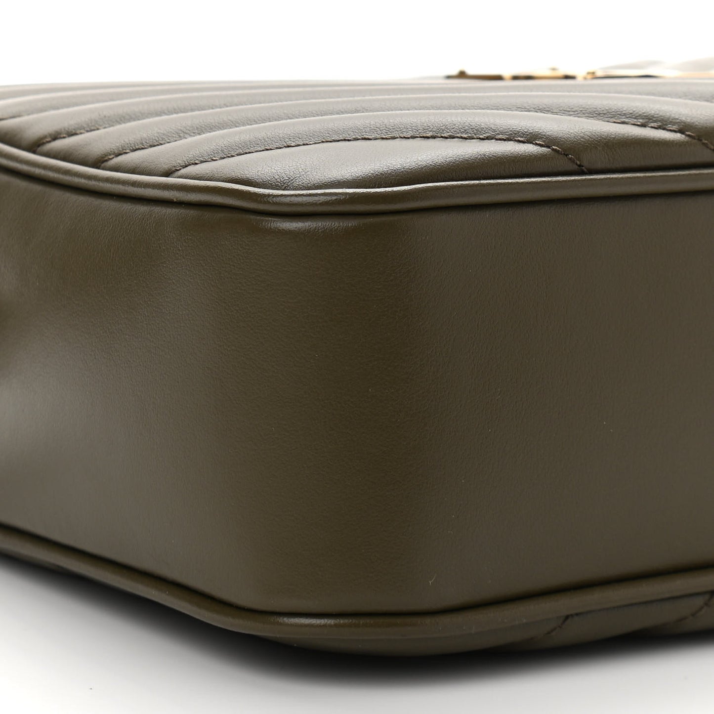 Calfskin Matelasse Monogram Lou Camera Bag Military Olive