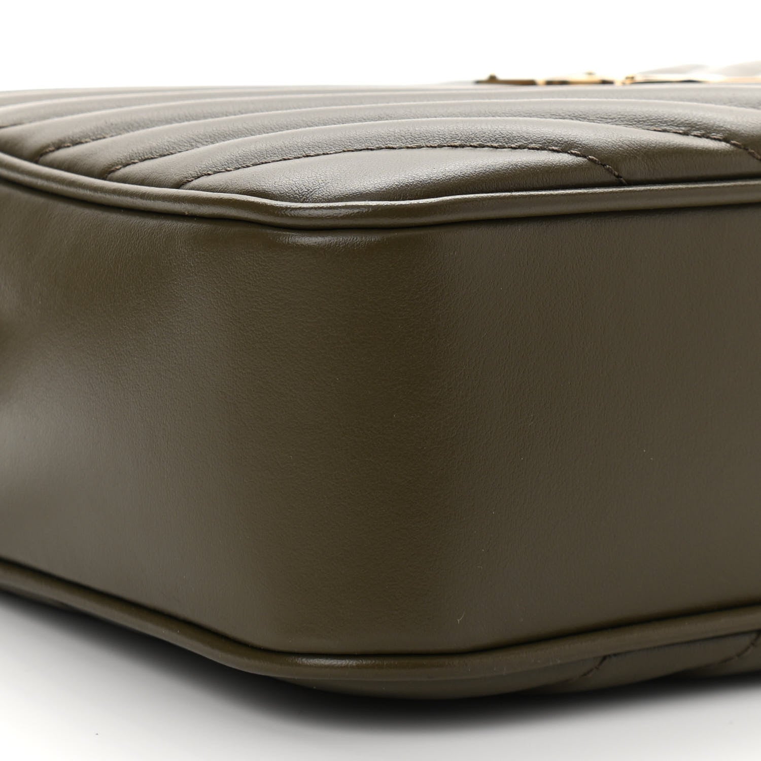 Saint Laurent Calfskin Matelasse Monogram Lou Camera Bag Military Olive 8 of 9