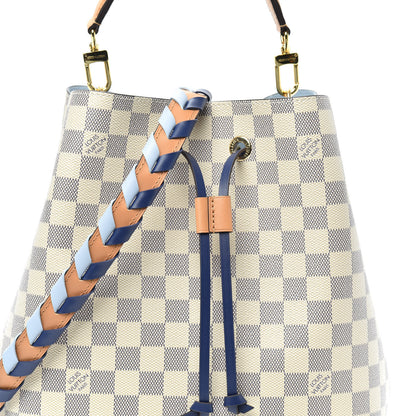 Louis Vuitton Damier Azur Braided Neonoe MM Blue 8 of 10