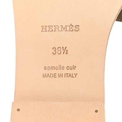 Hermes Epsom Oran Sandals 38.5 Etoupe 8 of 9