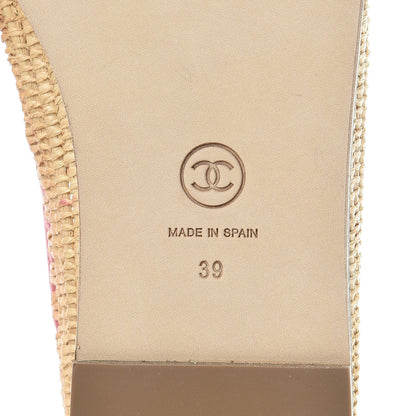 Chanel Lambskin Grosgrain CC Espadrilles 39 Pink 6 of 9