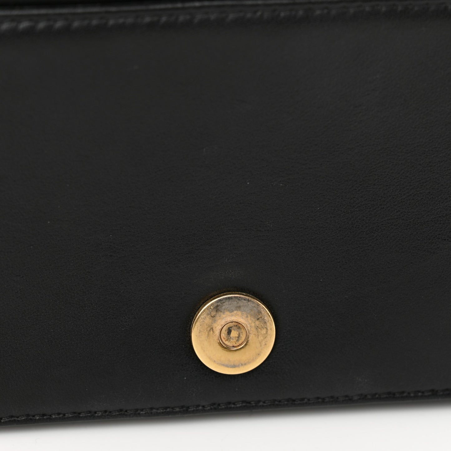 Calfskin Studded Diorama Wallet on Chain Pouch Black
