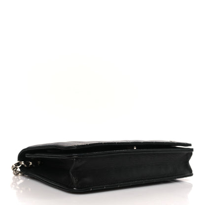 Chanel Lambskin Vertical Quilted Wallet On Chain WOC Black 4 of 9