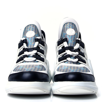 Louis Vuitton Calfskin Nylon LV Pop Archlight Sneaker 38 Blue 2 of 6