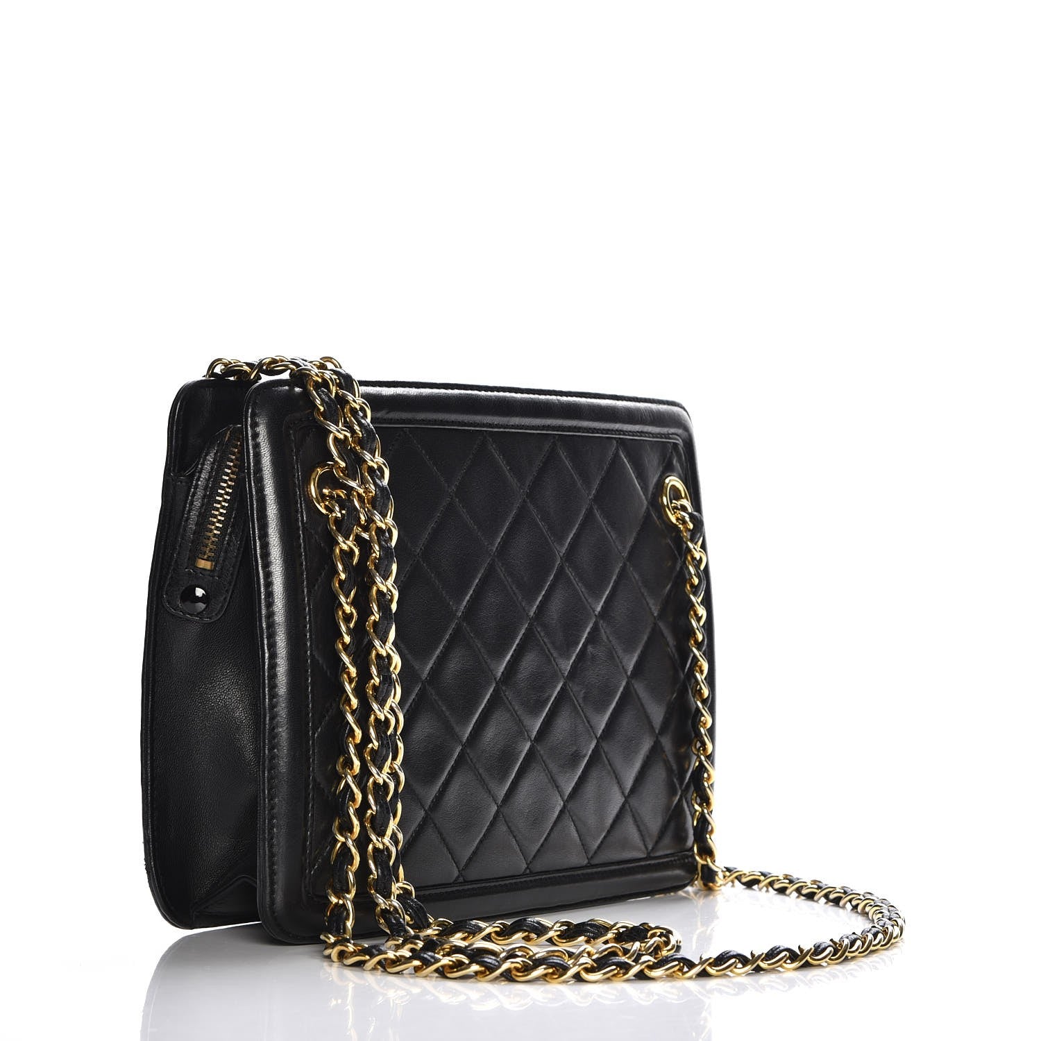 Chanel Lambskin Quilted Tassel Bag Black 3 of 9