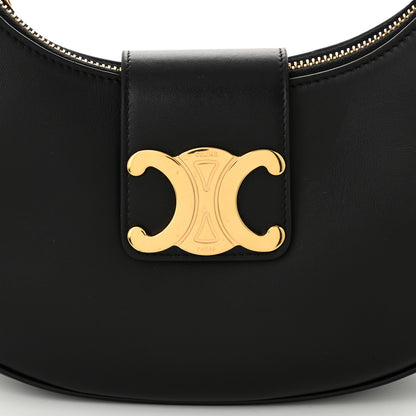 Celine Smooth Calfskin Medium Strap Ava Triomphe Shoulder Bag Black 8 of 11