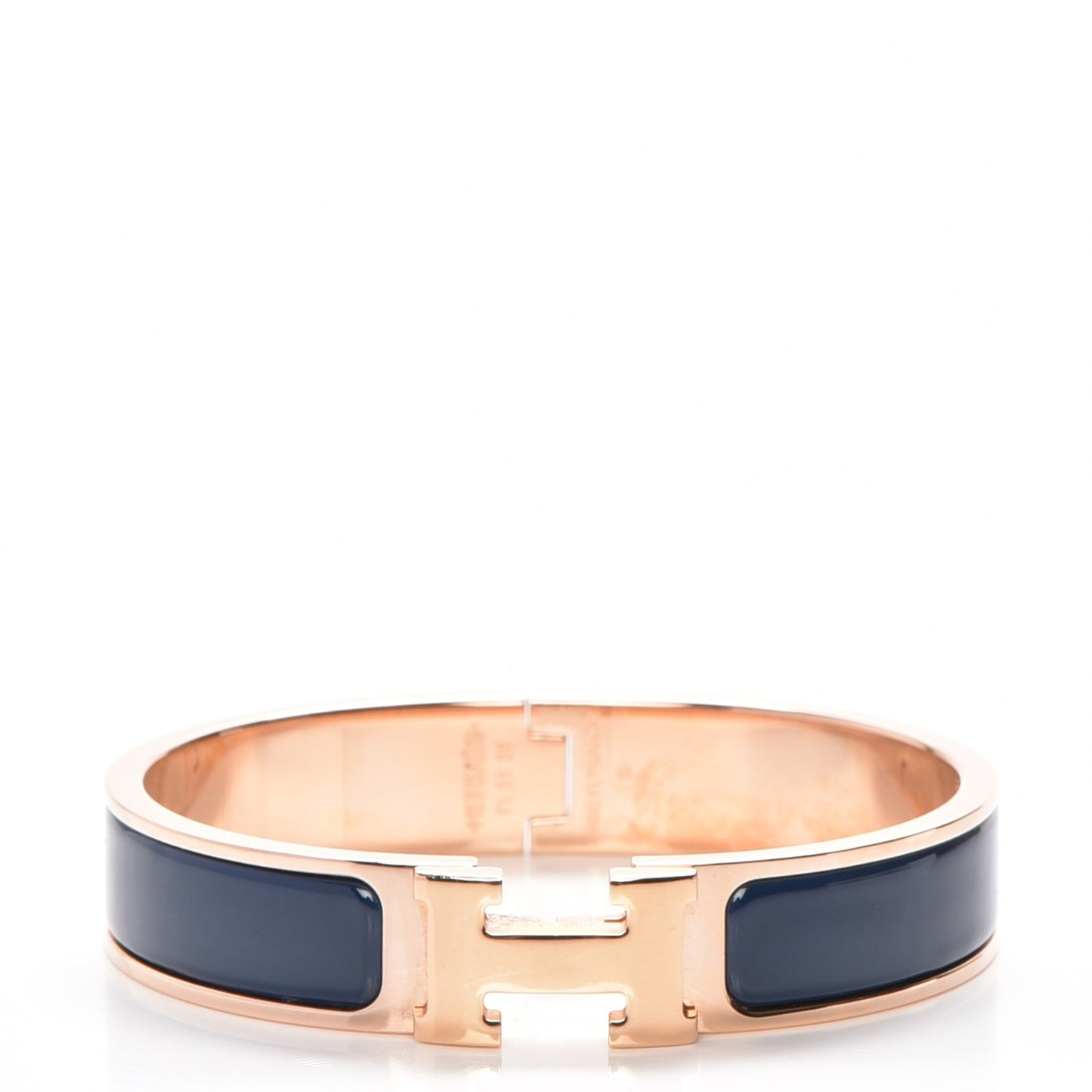 Enamel Narrow Clic Clac H Bracelet PM Bleu De Genes