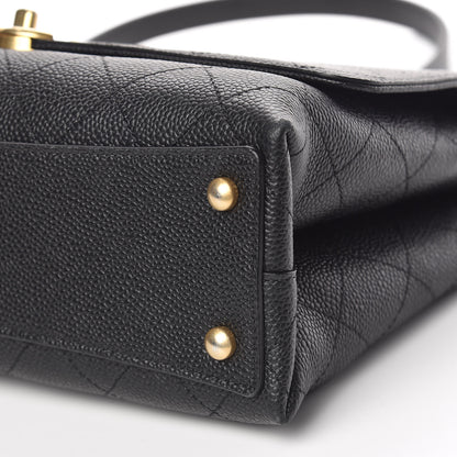 Chanel Grained Calfskin Stitched Flap Black 7 of 10