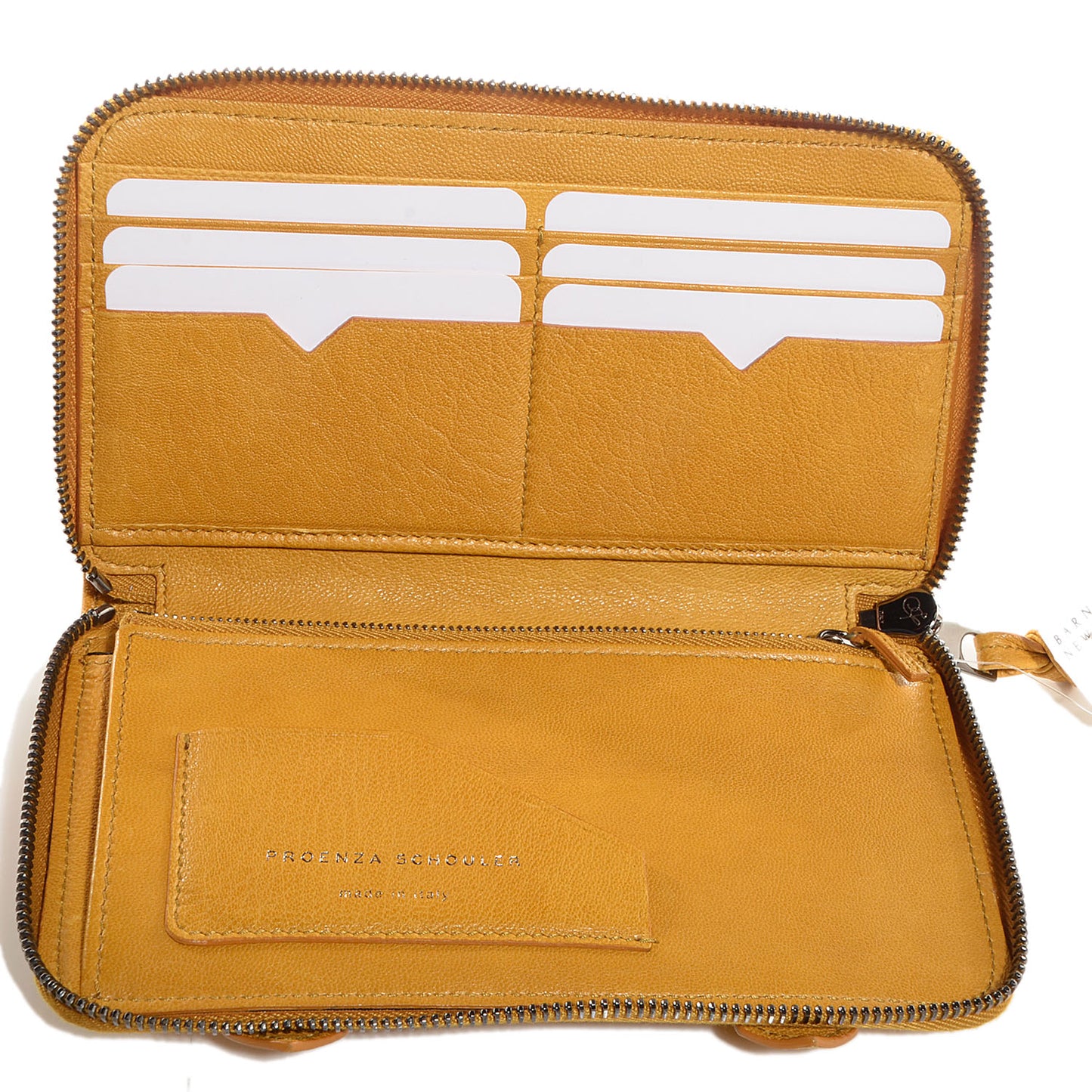 Leather PS1 Large Zip Wallet Mustard