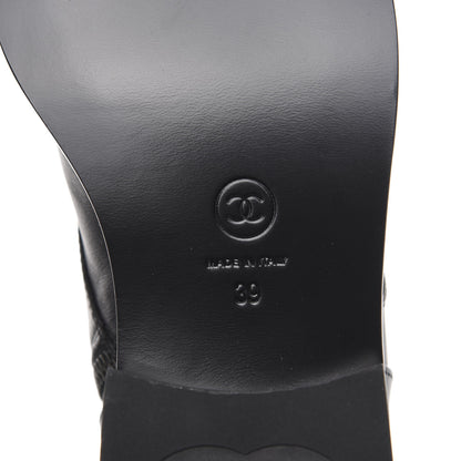 Chanel Calfskin Cap Toe Combat Boots 39 Black 5 of 7