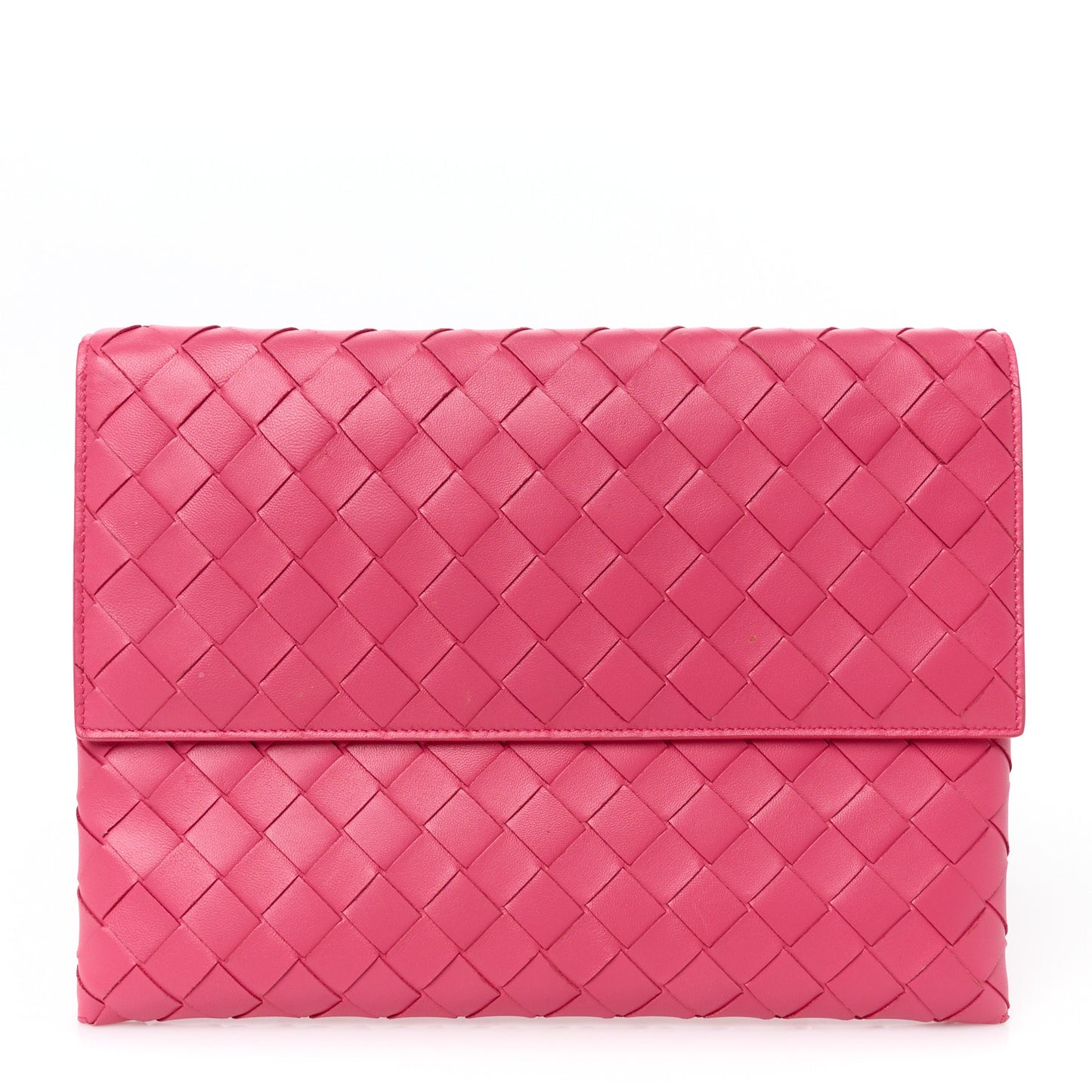 Nappa Intrecciato Flap Pouch Cranberry