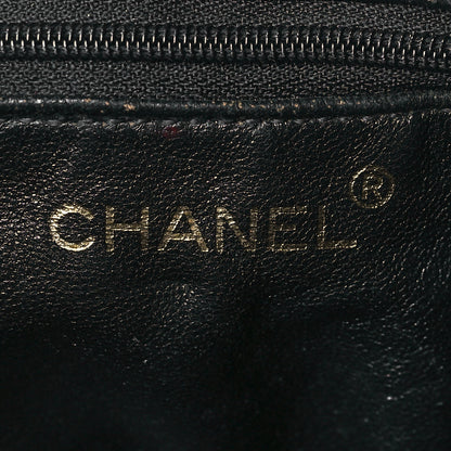 Chanel Lambskin Chevron Quilted Tassel Camera Case Black 6 of 14
