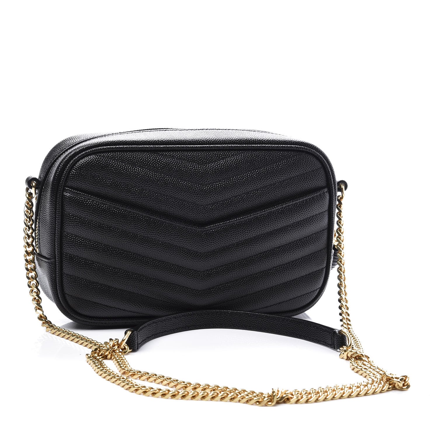 Saint Laurent Grain De Poudre Matelasse Monogram Mini Lou Camera Bag Black 2 of 10