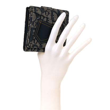 Christian Dior Monogram Compact Wallet Blue 2 of 18