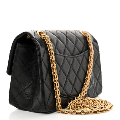 Chanel Aged Calfskin Quilted 2.55 Reissue Mini Flap Black 3 of 12