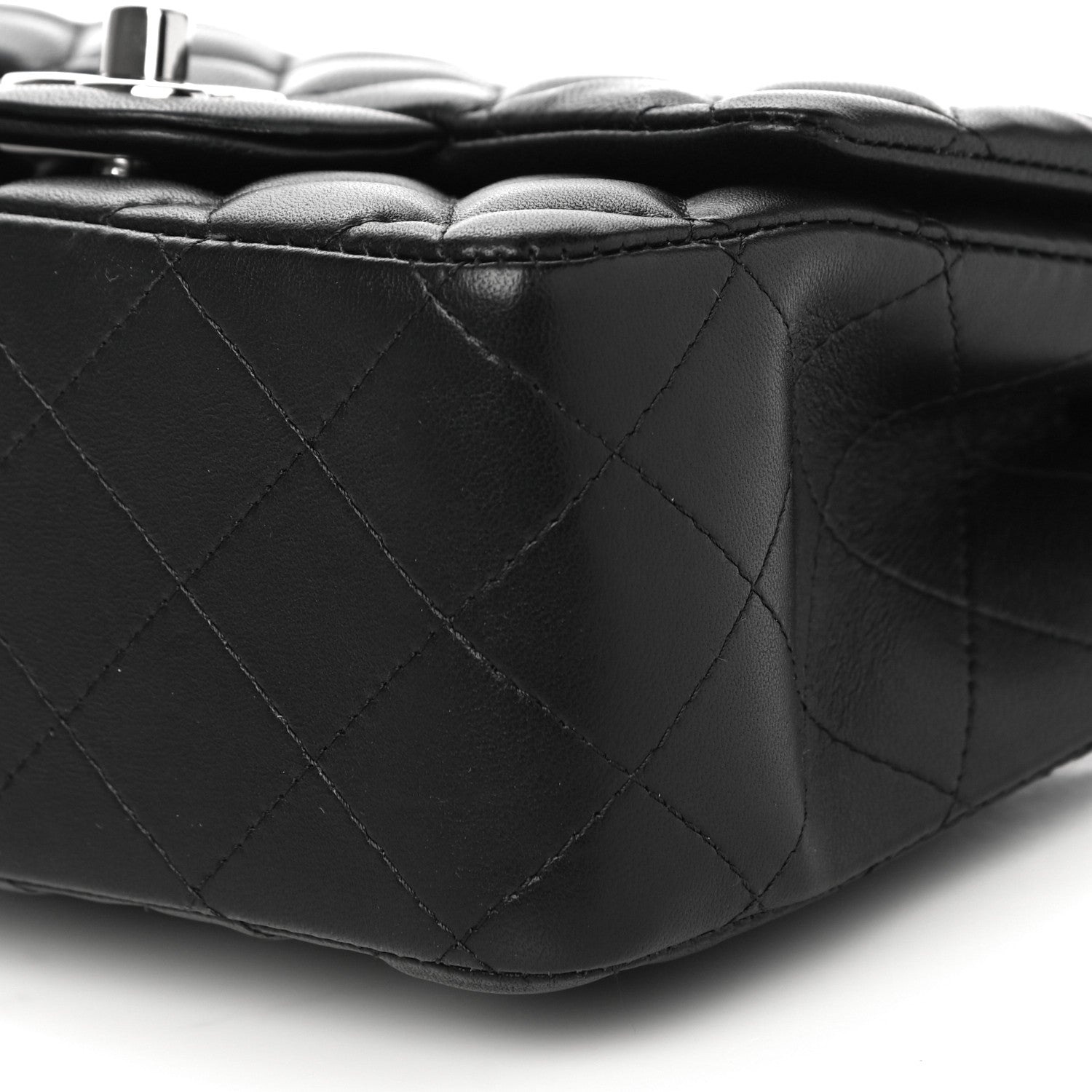 Chanel Lambskin Quilted Mini Square Flap Black 10 of 10