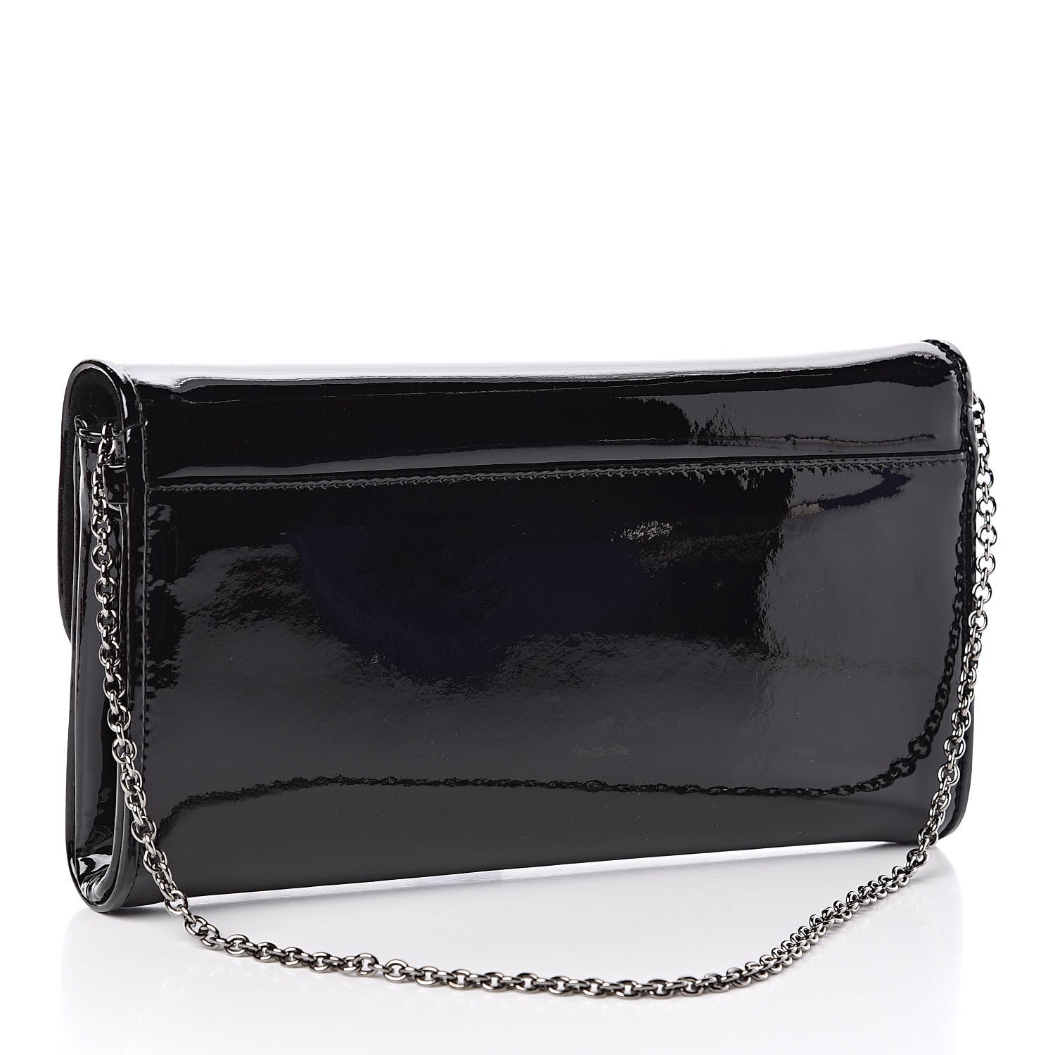Christian Louboutin Patent Riviera Clutch Black 3 of 9