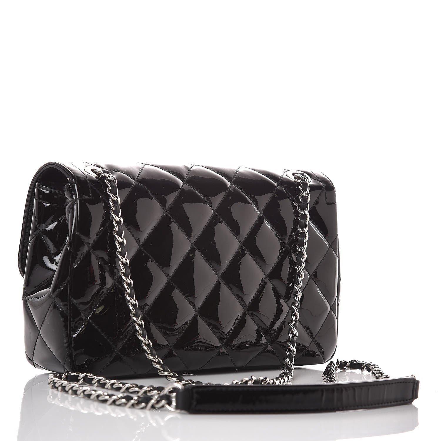 Chanel Patent Quilted Small Coco Shine Flap Black 3 of 11