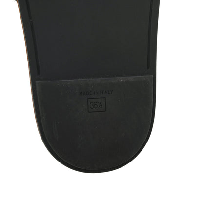 Fendi Shearling Logo Slide Sandals 36.5 Black Latte Brownie 7 of 11