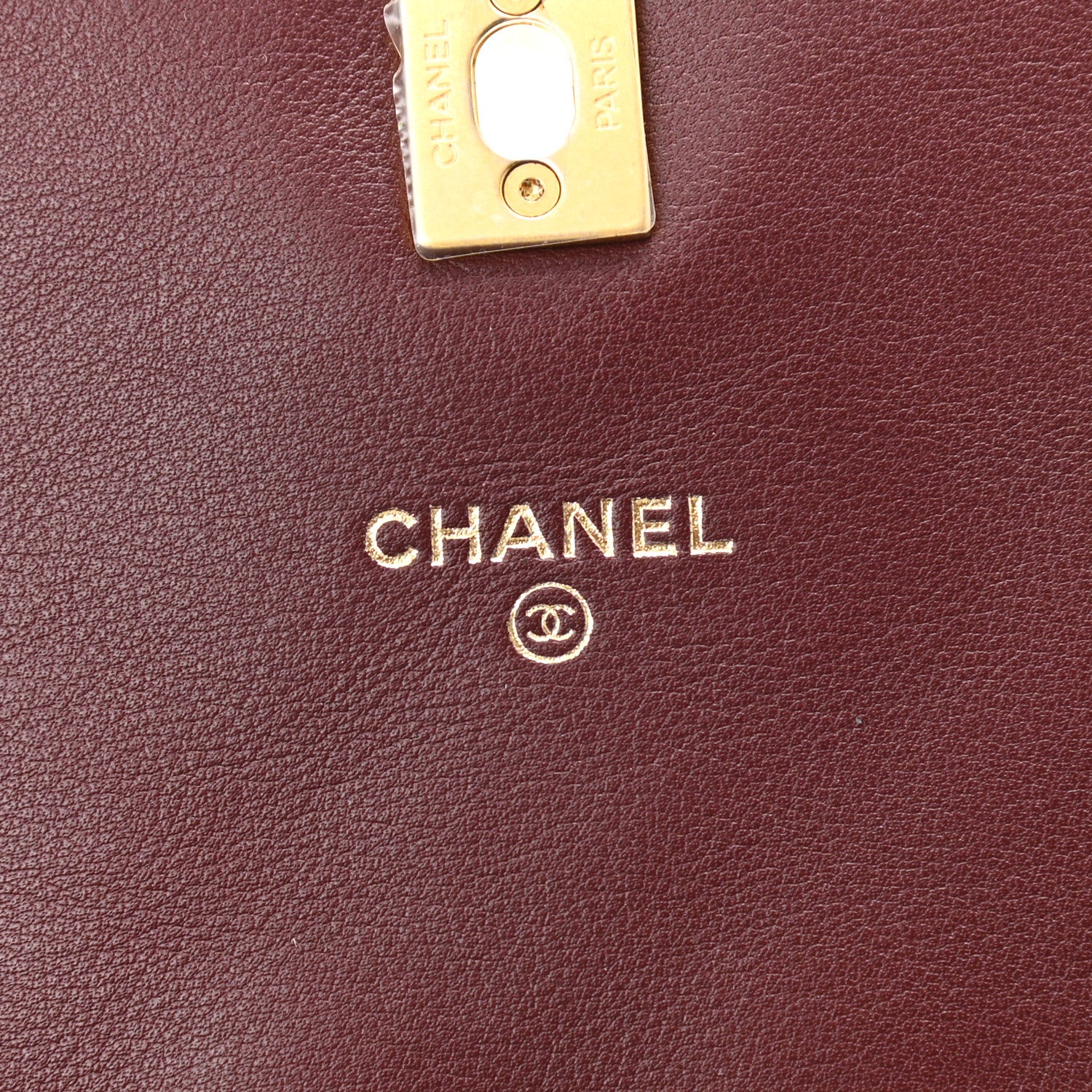 Chanel Calfskin Quilted Coco Mail Clutch With Chain Burgundy 8 of 12