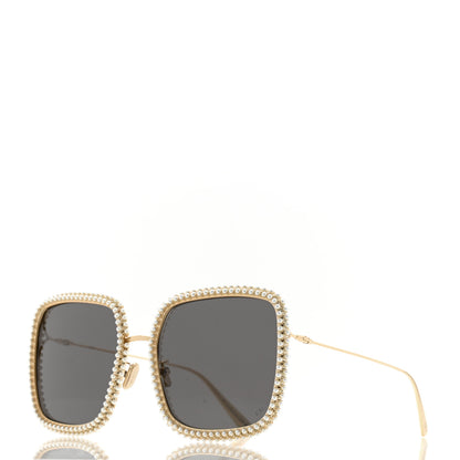 Christian Dior Metal Pearl MissDior S2U Sunglasses Gold Smoke 1 of 9