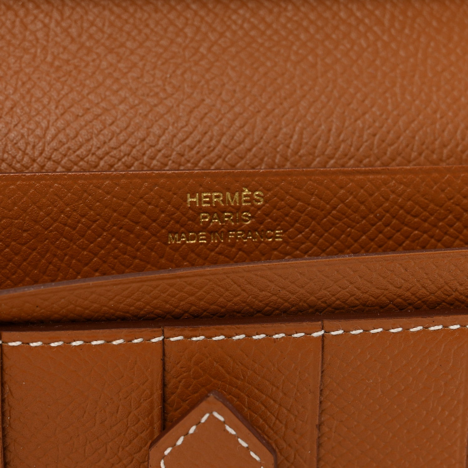 Hermes Epsom Bearn Gusset Wallet Gold 6 of 9