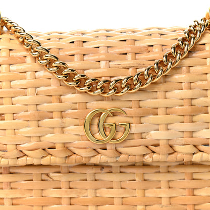 Gucci Glazed Wicker Mini Cestino Shoulder Bag Natural 8 of 10