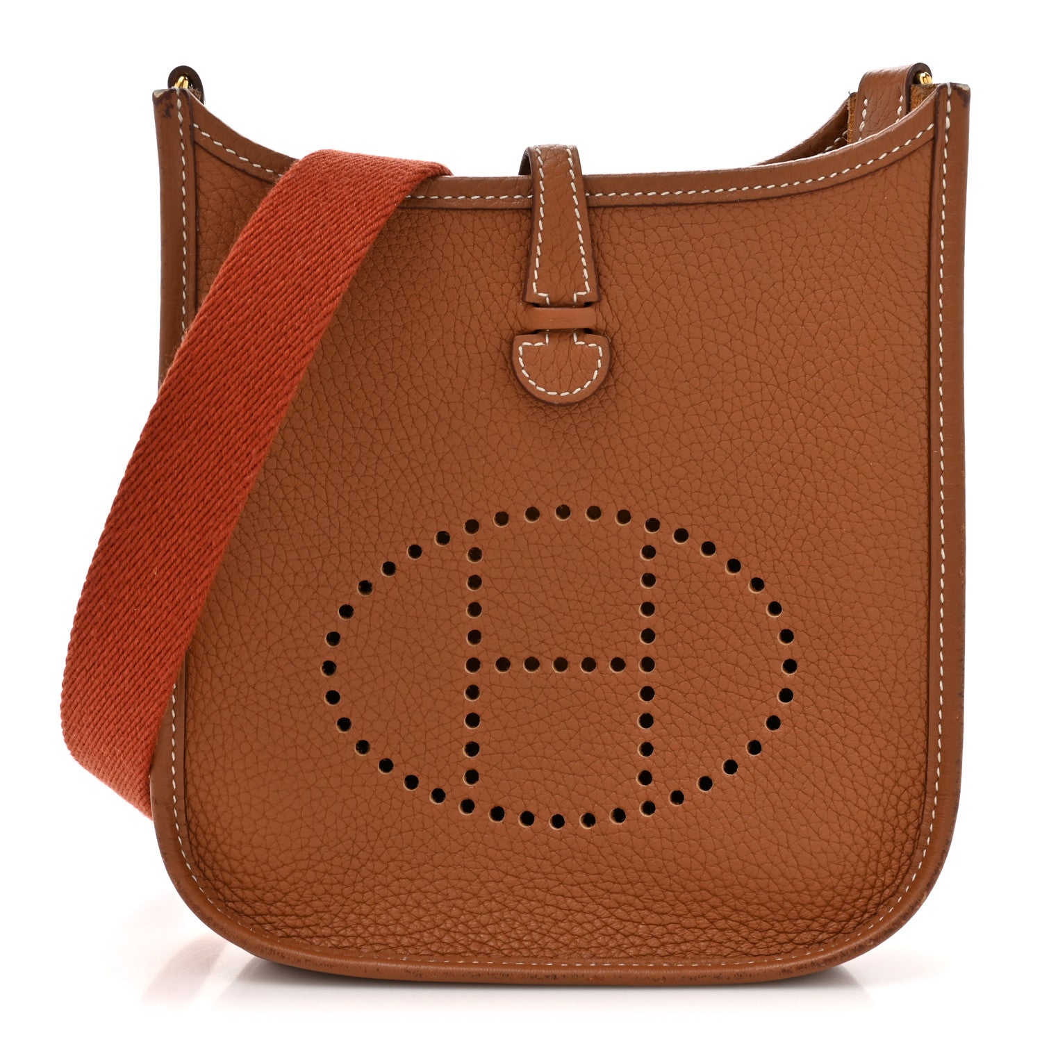 Hermes Taurillon Clemence Amazone Evelyne TPM Gold Cuivre 1 of 21