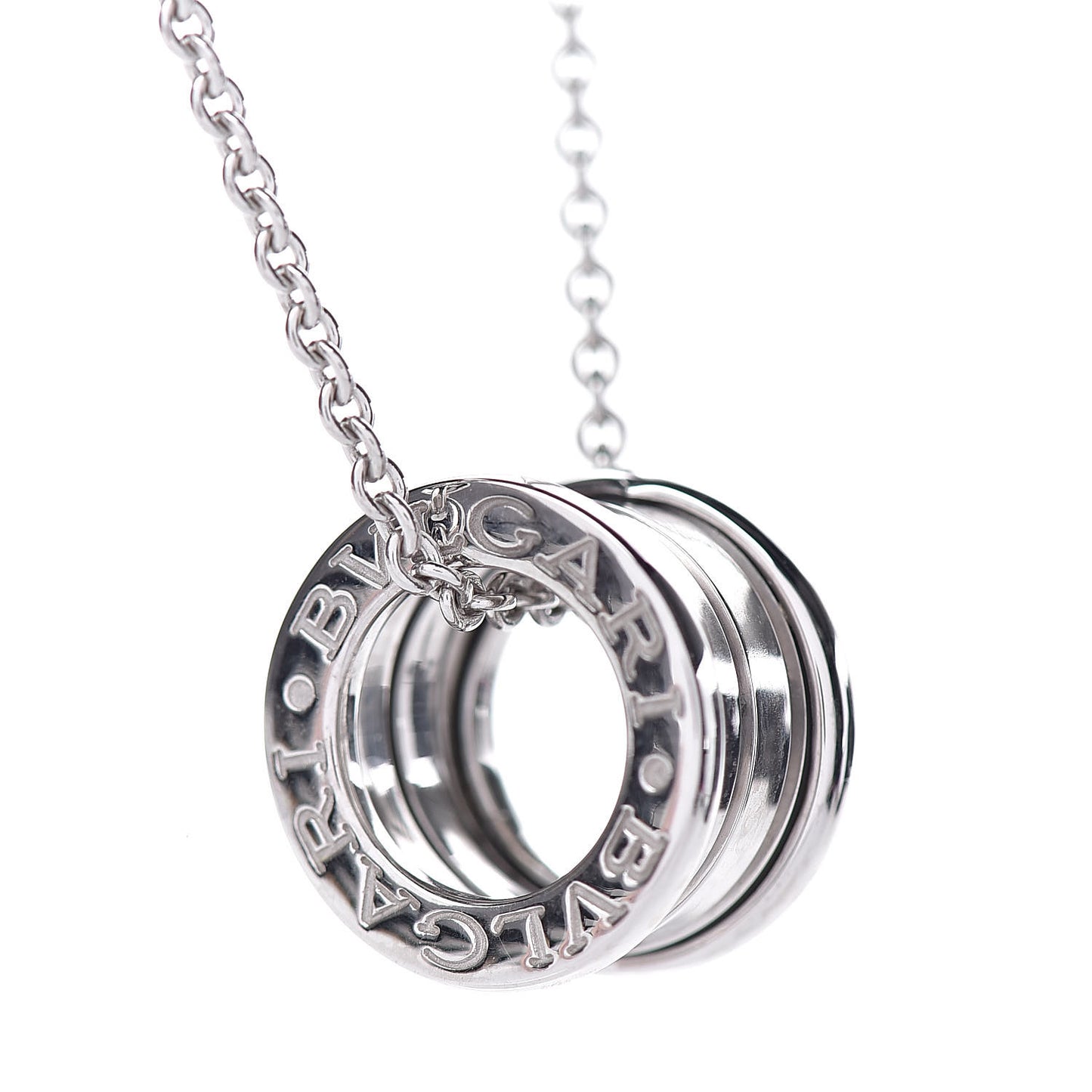 18K White Gold B.Zero1 Pendant Necklace