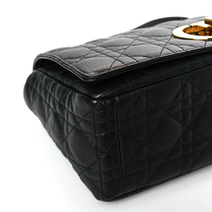 Christian Dior Grained Calfskin Cannage Large Caro Bag Black 8 of 9