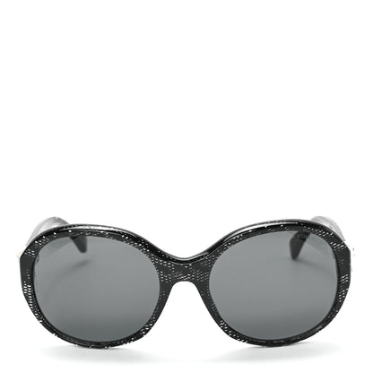 Chanel Glitter Acetate CC Pearl Sunglasses 5211-H Black 2 of 6