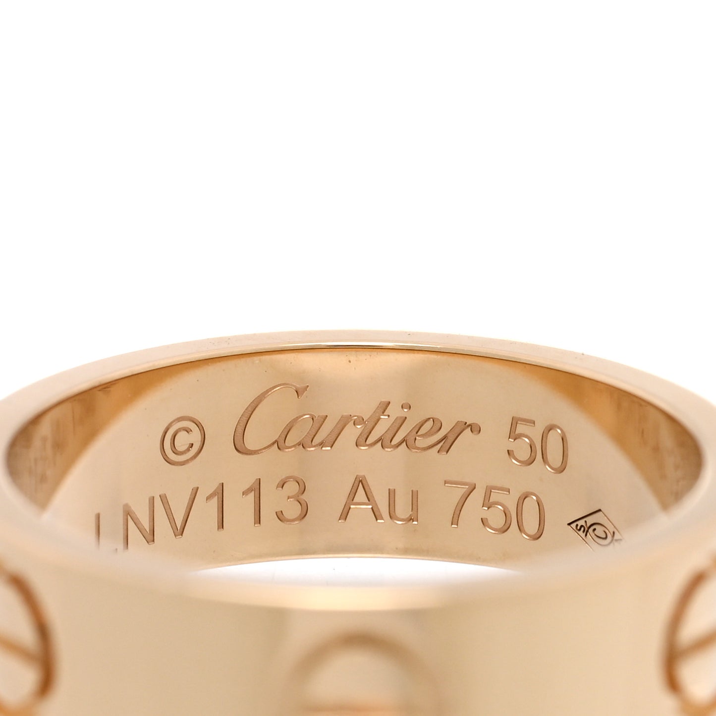 18K Yellow Gold 5.5mm LOVE Ring 50 5.25