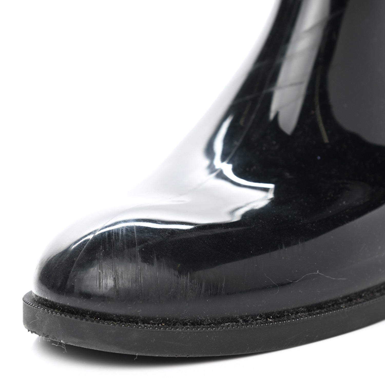 Louis Vuitton Rubber Embossed Monogram Drops High Boots 36 Black 11 of 12
