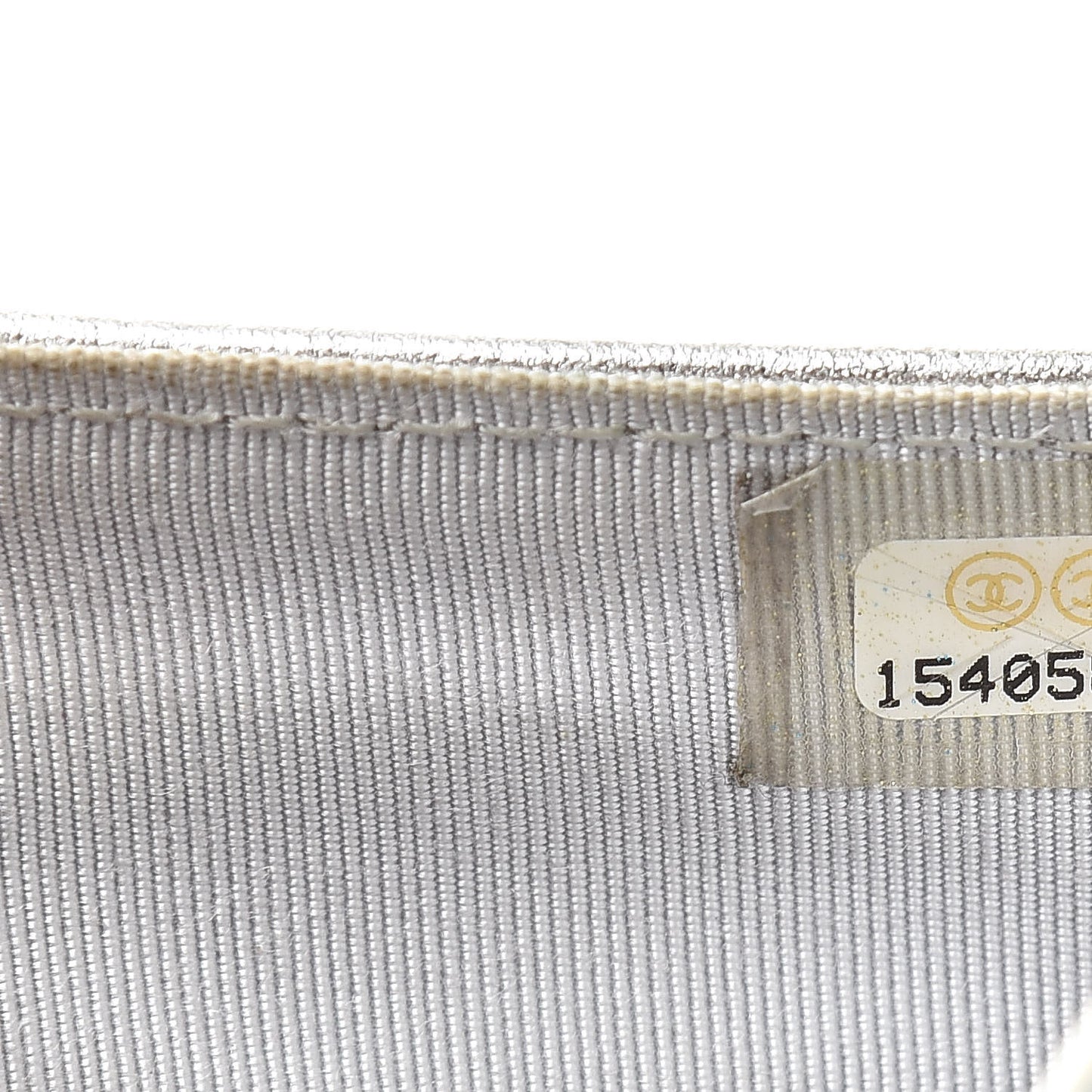 Metallic Lambskin Quilted Zipped Pocket Wallet Silver