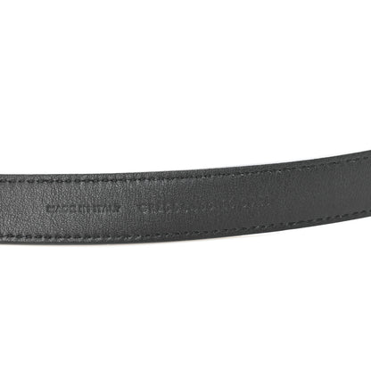 Saint Laurent Smooth Calfskin Monogram Square Buckle Belt 80 32 Black 6 of 6