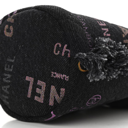 Chanel Denim Quilted Mood Mini Bucket With Chain Black Multicolor 10 of 11