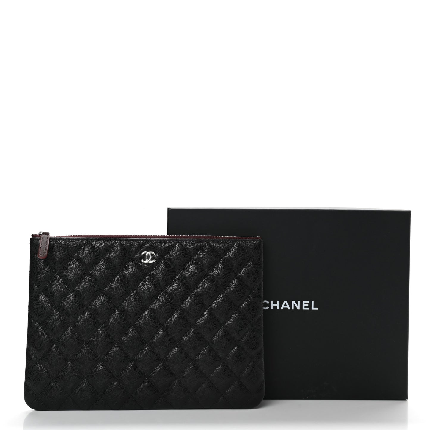 Caviar Quilted Medium Cosmetic Case Black