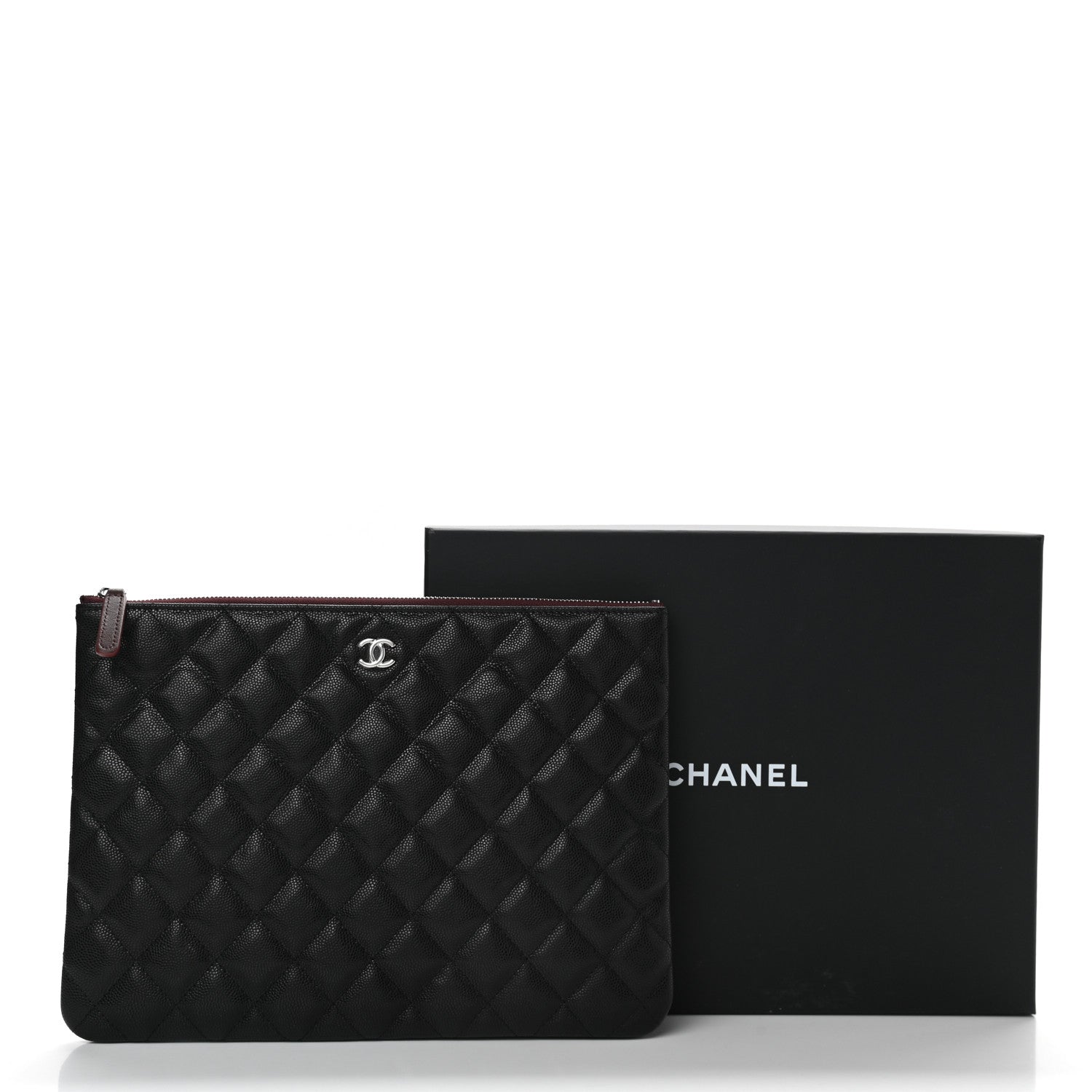 Chanel Caviar Quilted Medium Cosmetic Case Black 8 of 8