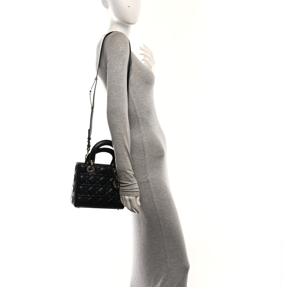 Lambskin Cannage Small My ABCDior Lady Dior Black