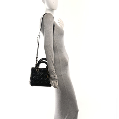 Christian Dior Lambskin Cannage Small My ABCDior Lady Dior Black 2 of 10