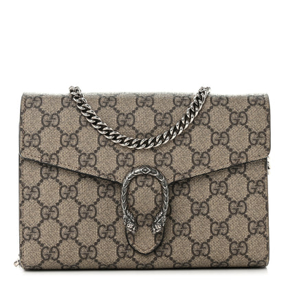 Gucci GG Supreme Monogram Mini Dionysus Chain Wallet Beige Taupe 1 of 13