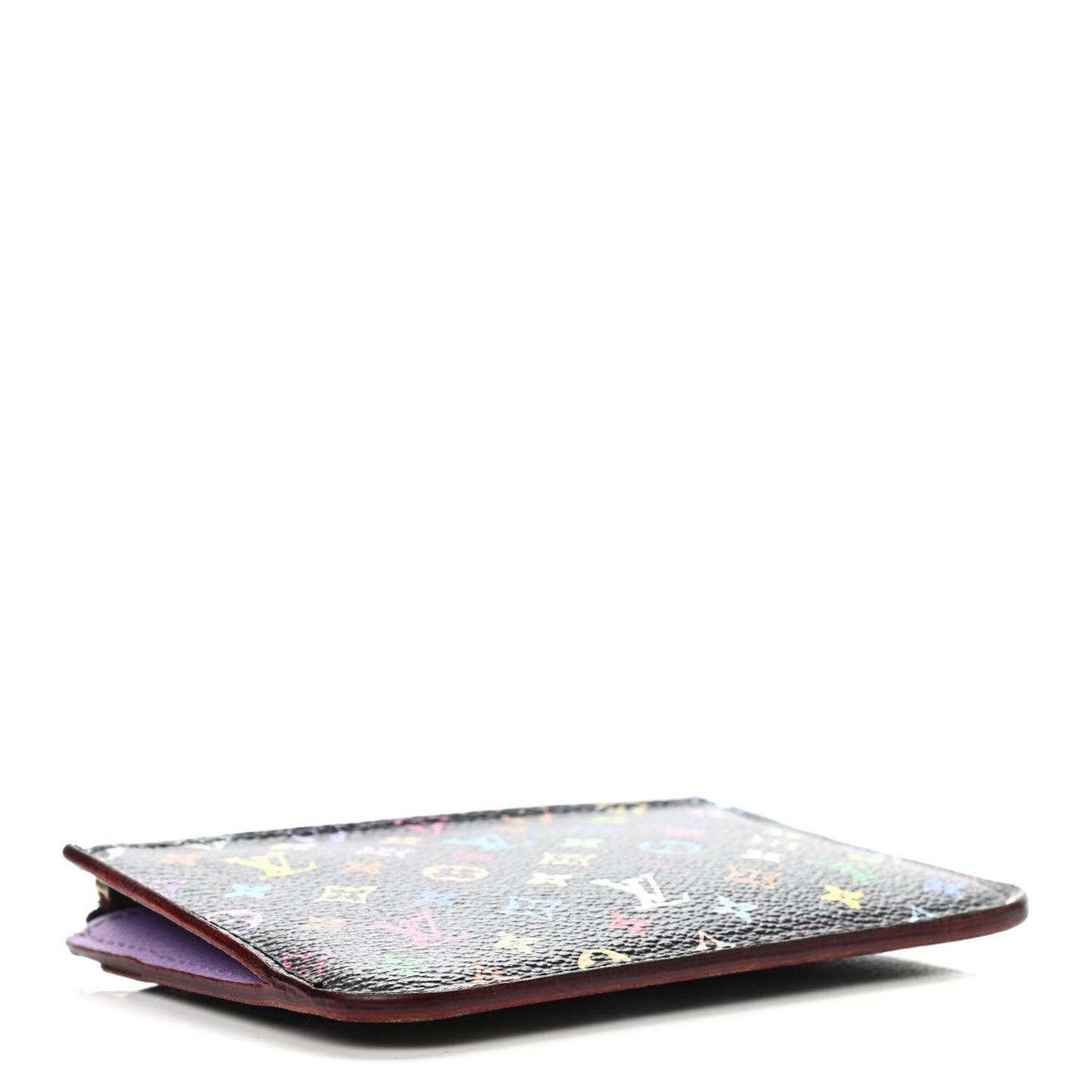 Monogram Multicolor Key Pouch Black Violet