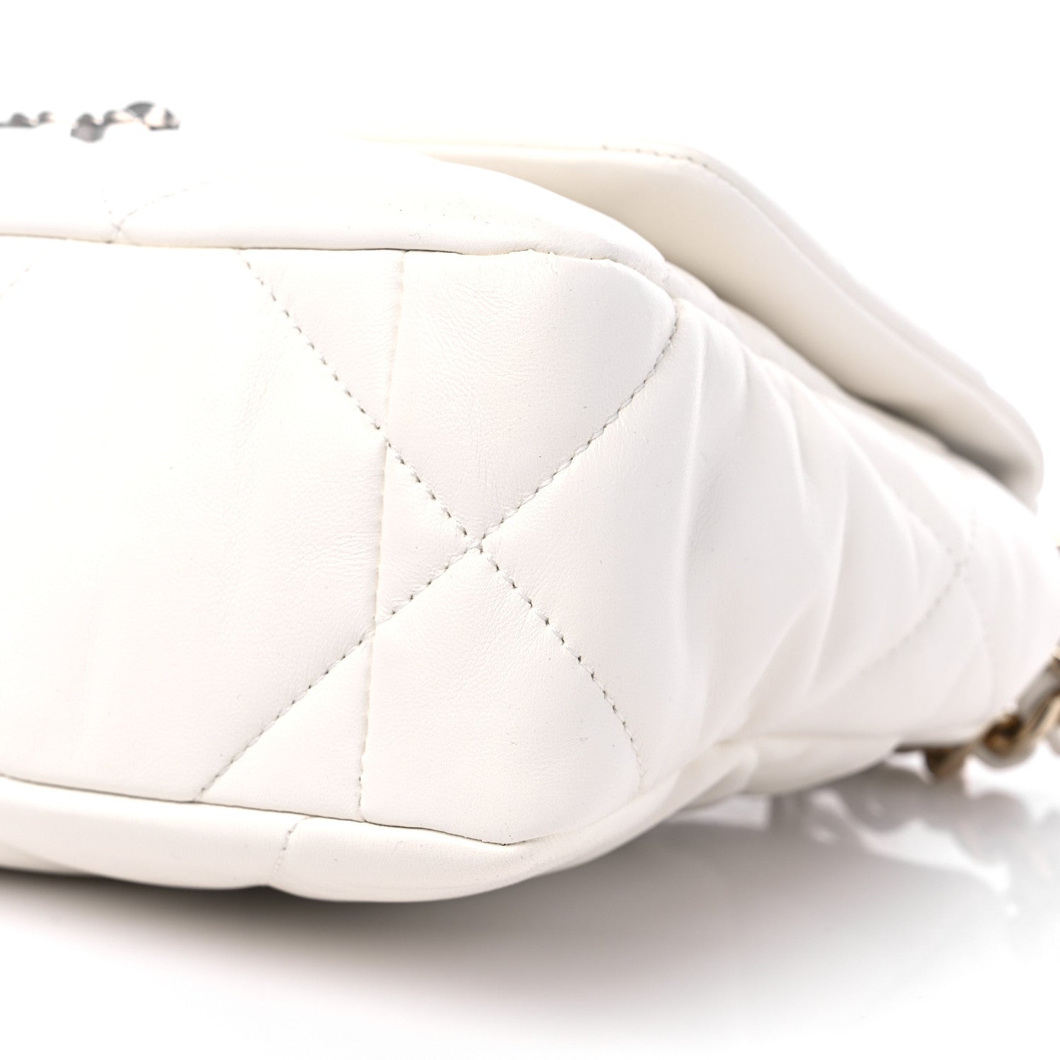 Chanel Lambskin Quilted Medium Chanel 19 Flap White 10 of 10