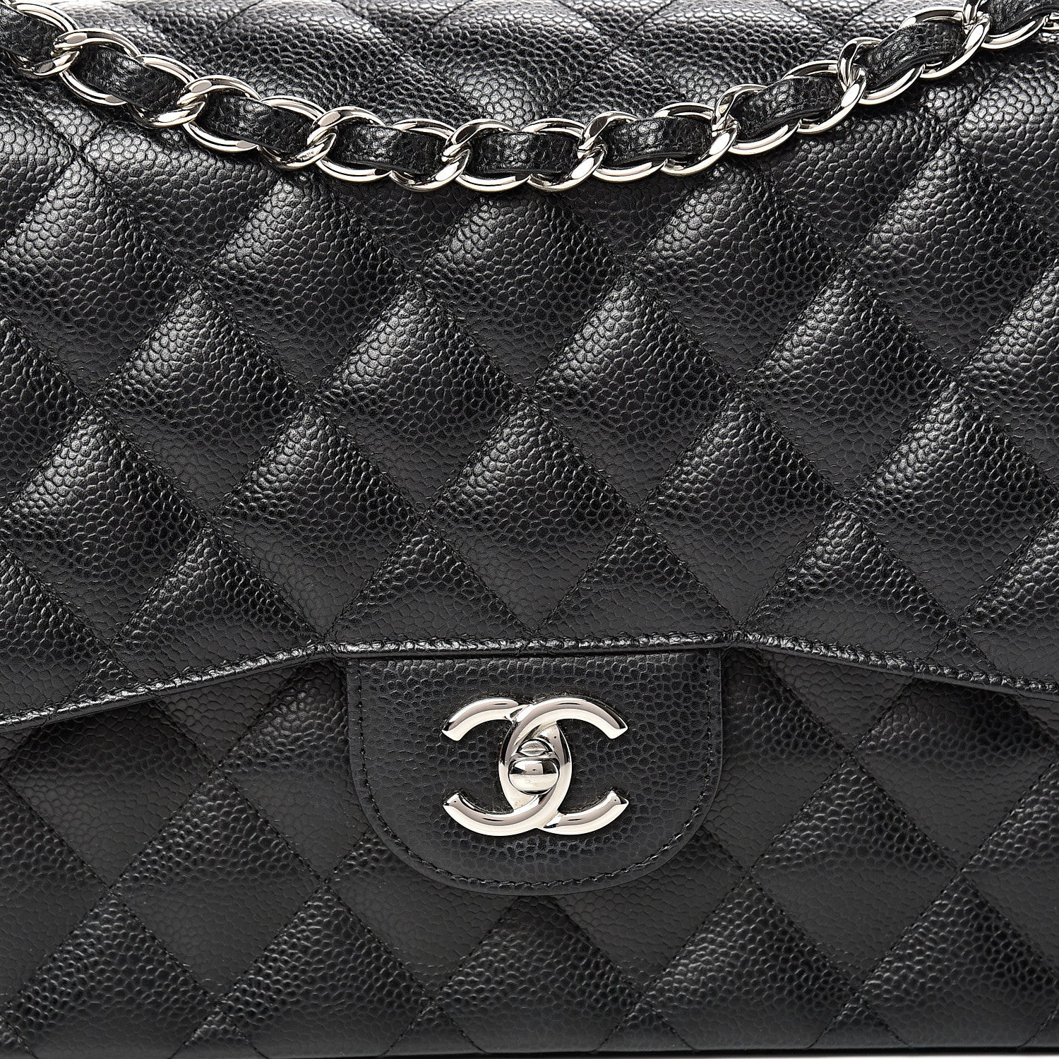 Chanel Caviar Quilted Jumbo Double Flap Black 7 of 14