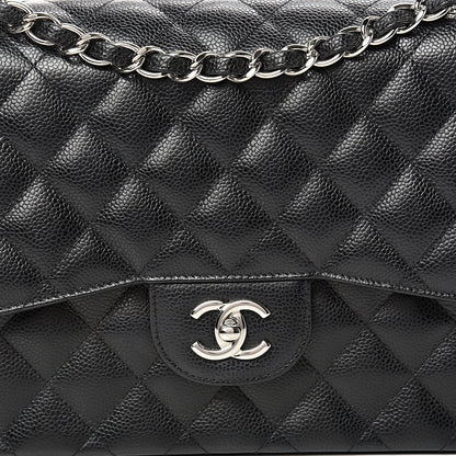 Chanel Caviar Quilted Jumbo Double Flap Black 7 of 14