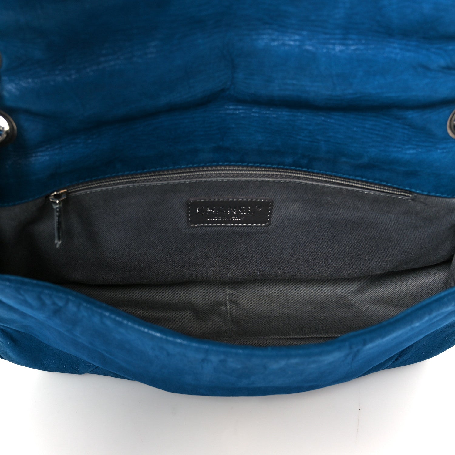 Chanel Iridescent Calfskin Glint Flap Blue 5 of 10